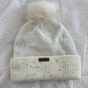 Women’s Cream Knit Pom-Pom Beanie